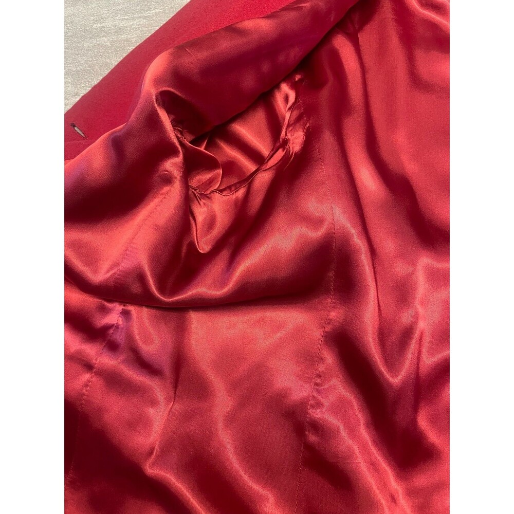 LL Bean 18R Cashmere Wool Blazer Jacket Valentine's Day Red Classic Workwear - Picture 6 of 9